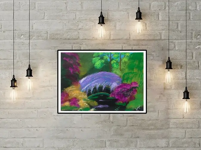 monet garden painting