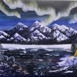 Aurora Northern Lights Painting for wall décor