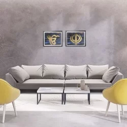 Set of two, original gold leaf Sikh Art2