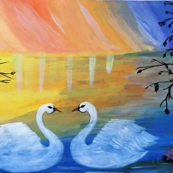 The lovable white swan duo