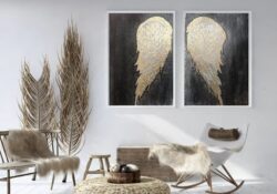 Gold Leaf Angel Wings Wall Décor