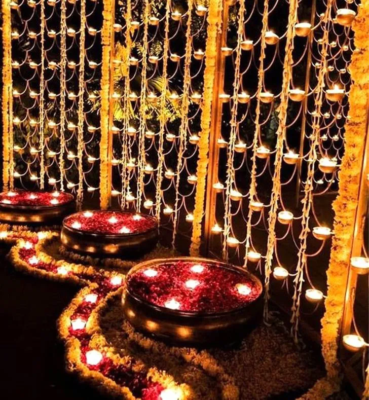 Outdoor Space Transformation with Diwali Charm