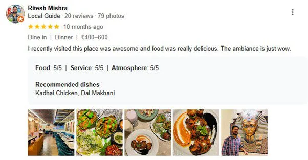 review for egypt restaurant