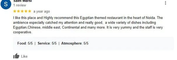 review for egypt restaurant