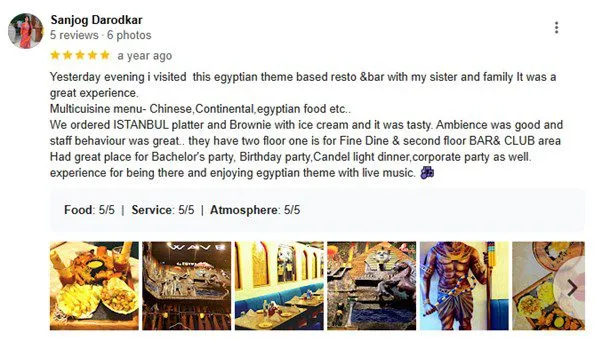 review for egypt restaurant