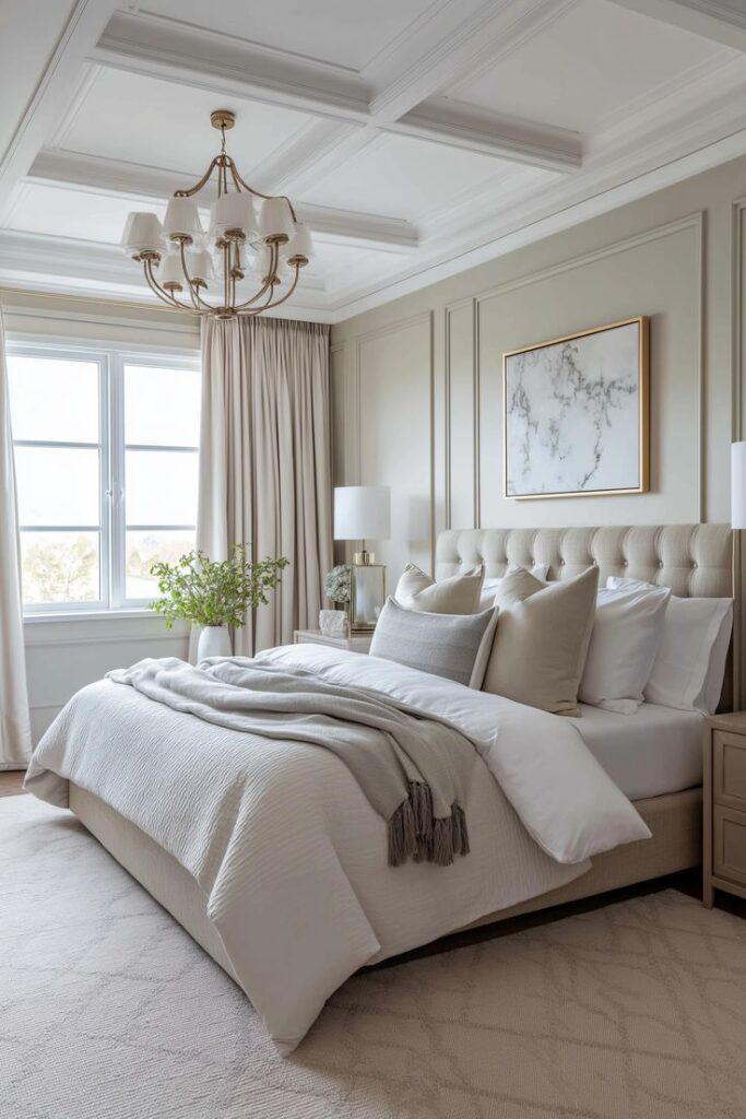 Textured Walls & Layered Comfort- bedroom design