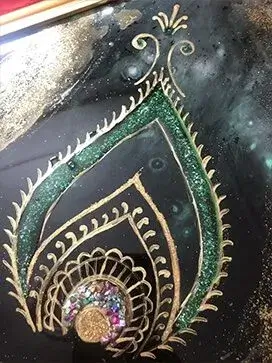 handmade krishna feather paintings buy online