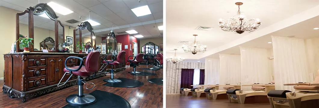 spa and salon interiors