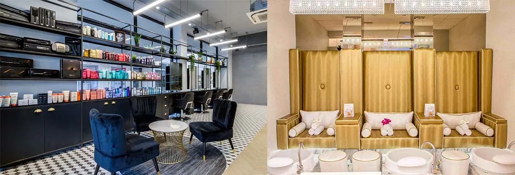 spa and salon interiors
