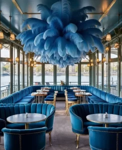 blue design for restaurant