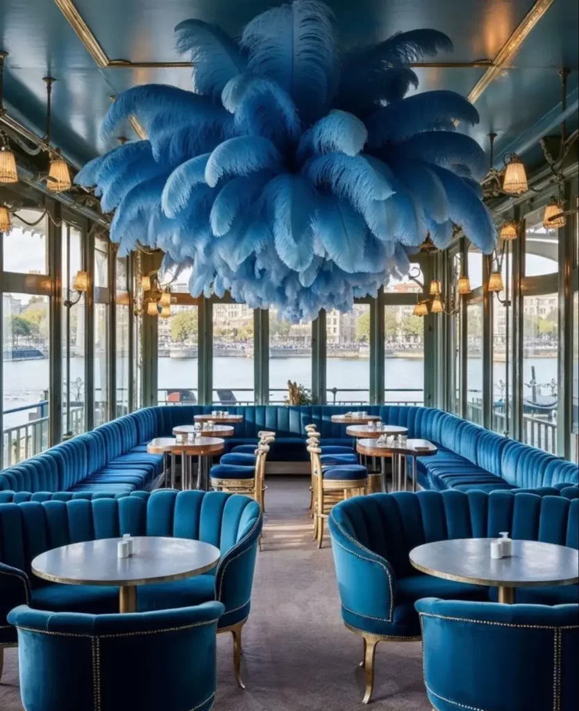 blue design for restaurants
