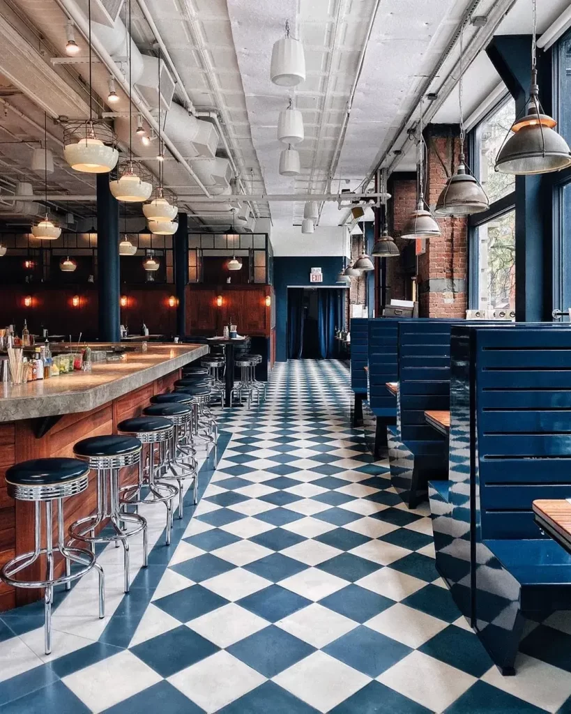 blue design for restaurant