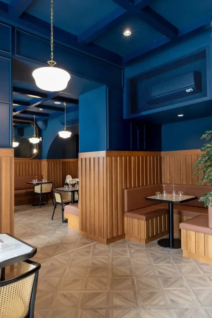 blue design for restaurant