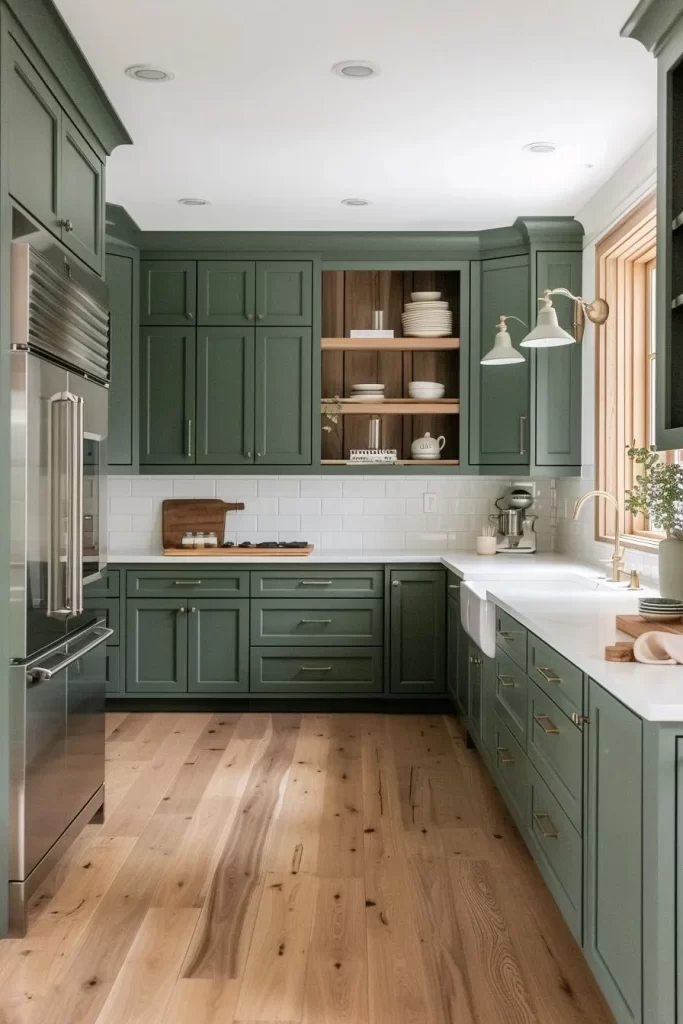 matte finish on your sage cabinets