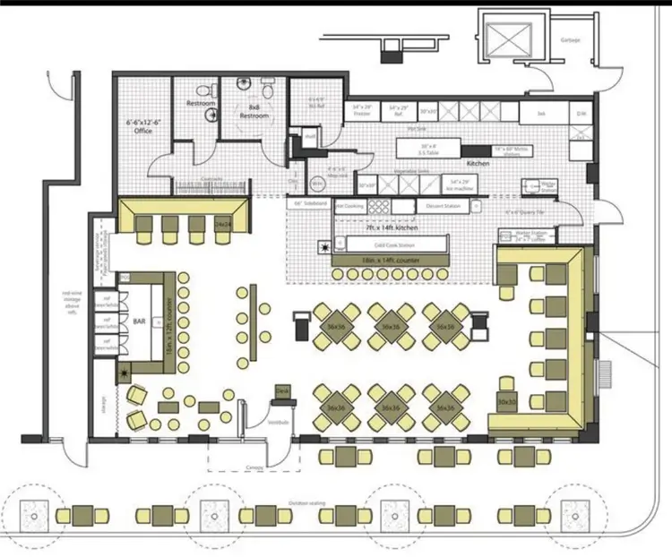 restaurant layout by restaurant designers