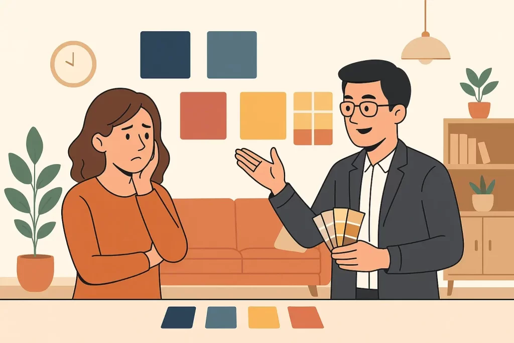 7 common interior design mistakes- choosing wrong colour pallete