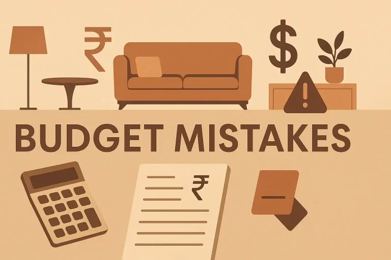 budget mistakes for interior design projects