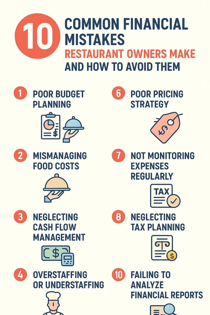common financial mistakes restaurant owners make