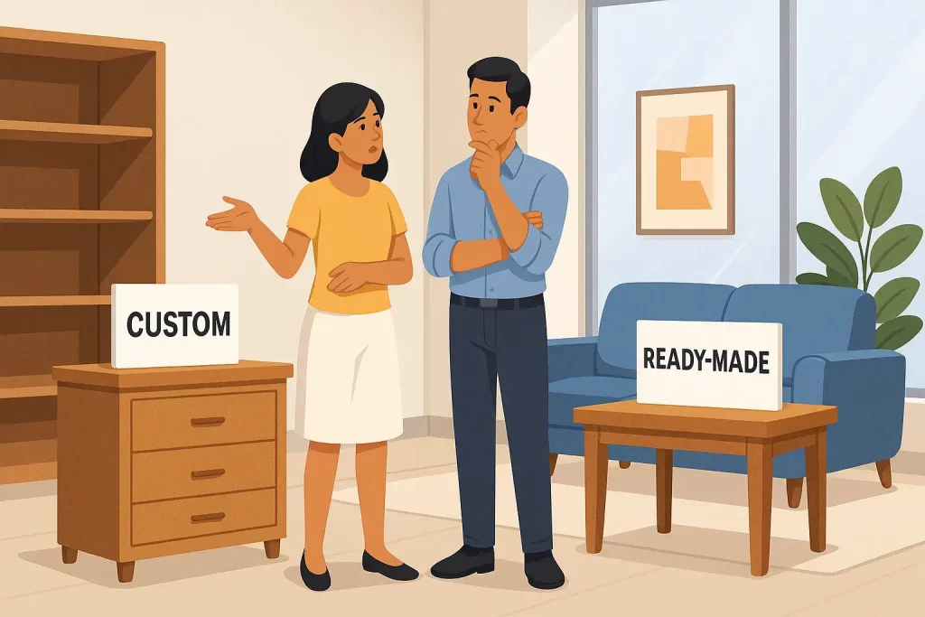 custom vs readymade furniture
