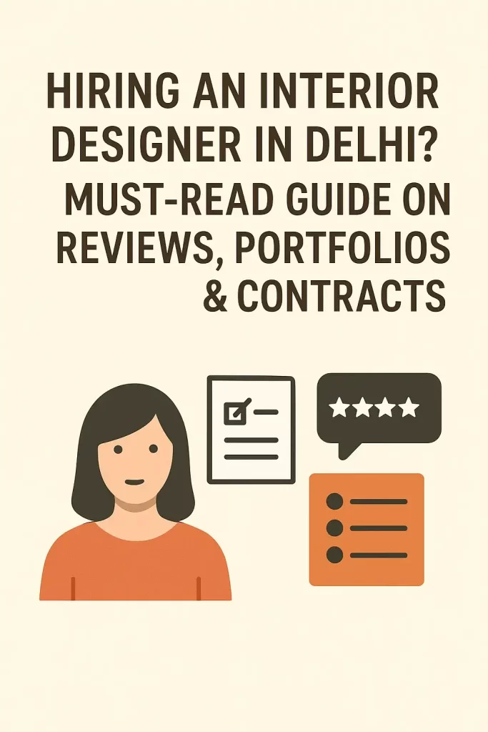 Delhi Homeowners: Don’t Hire an Interior Designer Without These 3 Checks