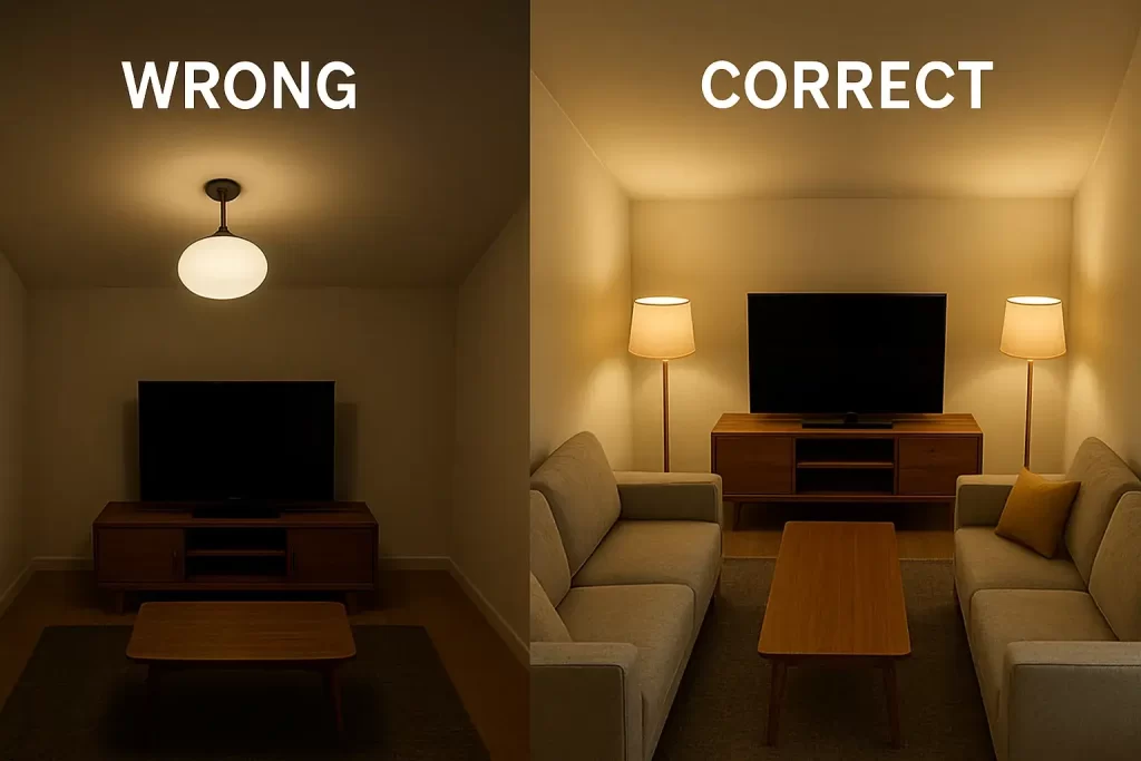 lighting mistakes in apartment