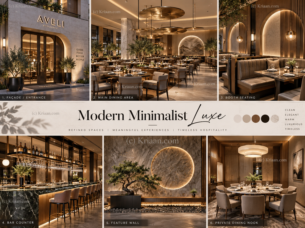 Modern Minimalist Luxury Restaurant Design