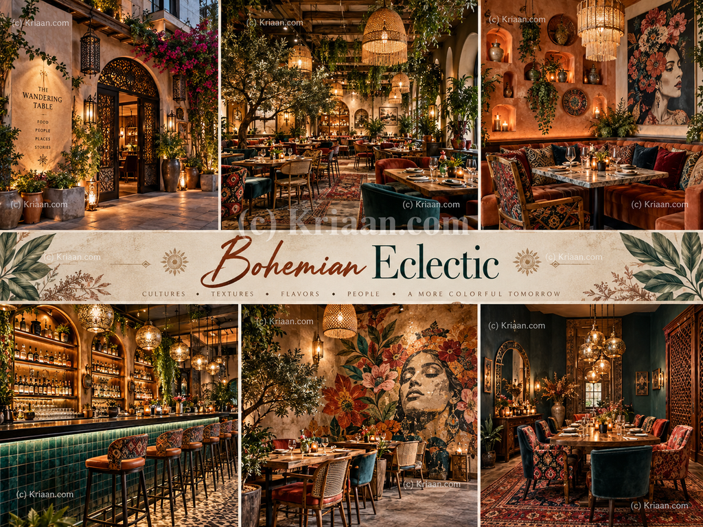 Bohemian Eclectic Restaurant Theme